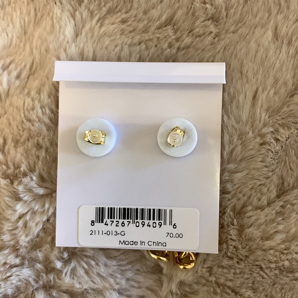 Gorjana Gold Chain Link Earrings - Picture 2 of 2